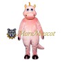 Cute Pink Dragon Mascot Costume