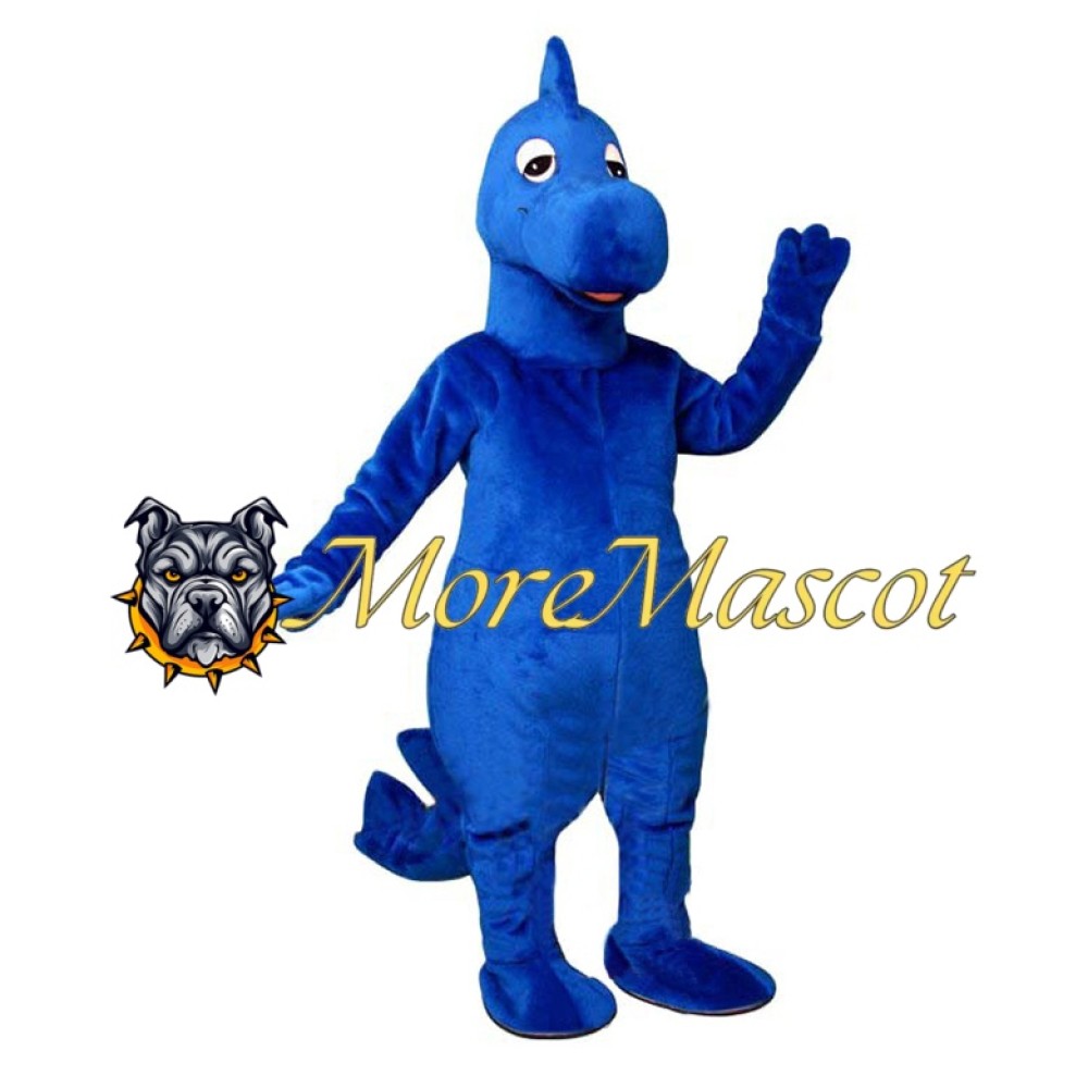 Blue Dinosaur Mascot Costume