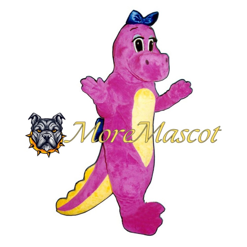 Pink Dinosaur Girl Mascot Costume