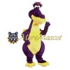 Yellow & Purple Dinosaur Mascot Costume