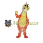 Orange & Yellow Dinosaur Mascot Costume