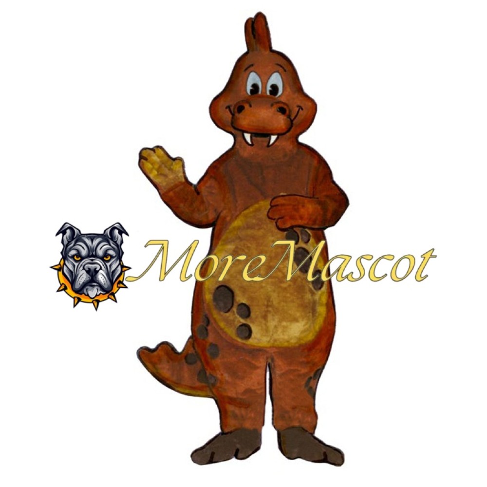 Cute Brown Dragon Mascot Costume