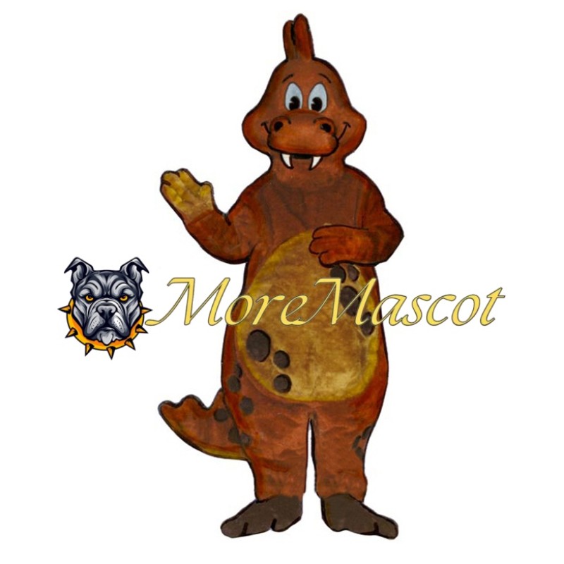 Cute Brown Dragon Mascot Costume