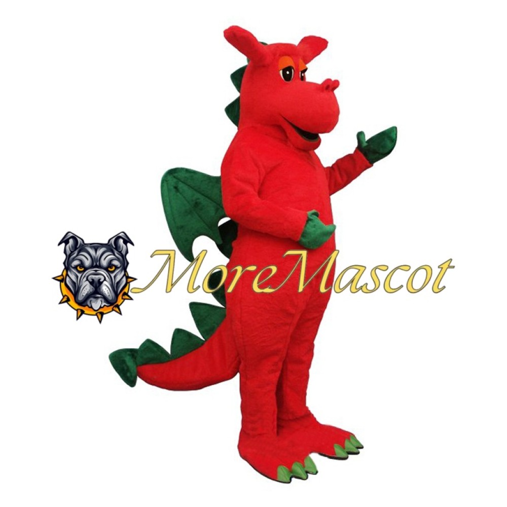 Superb Red Dragon Mascot Costume