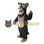 Plush Black Dog Mascot Costume