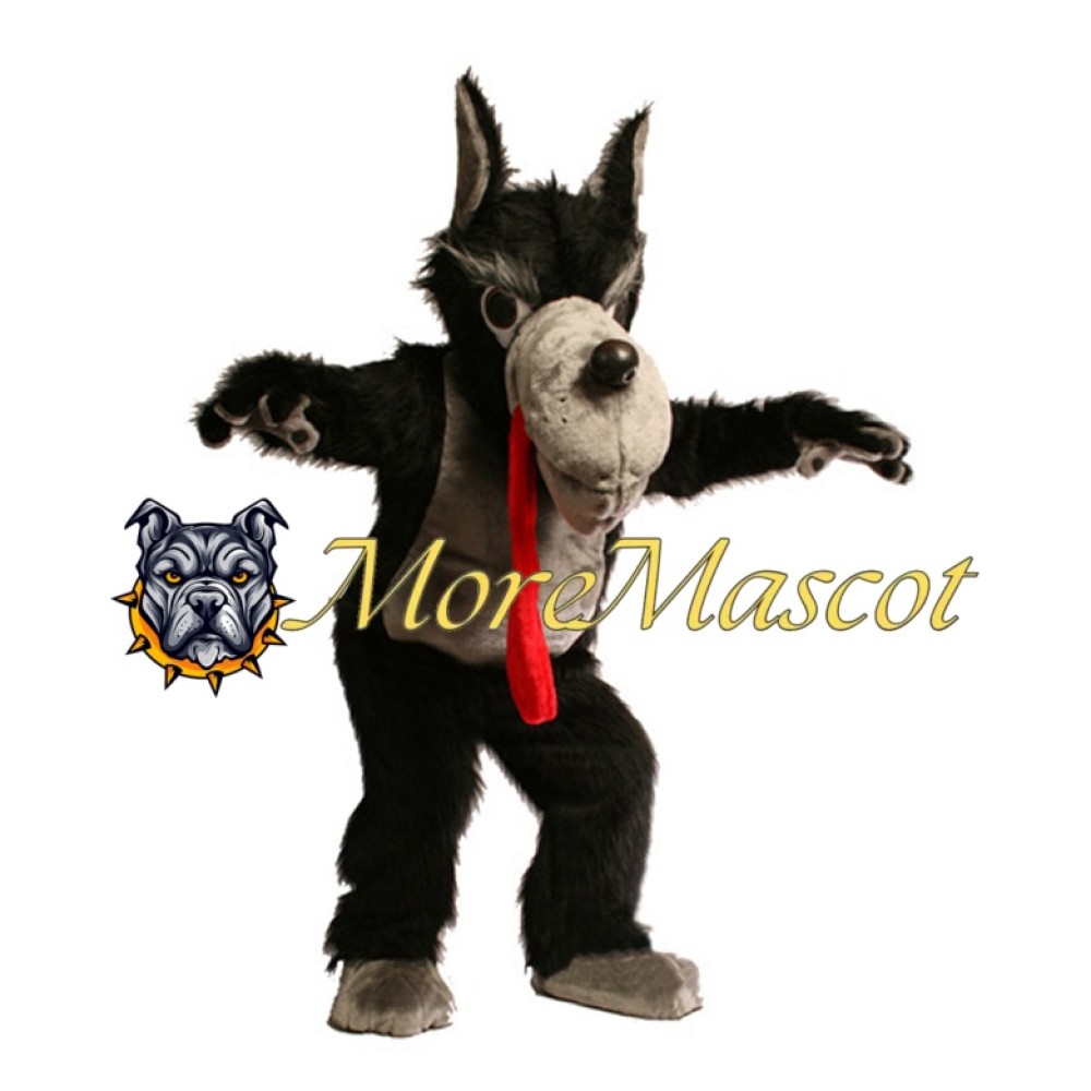 Lively Black Dog Mascot Costume