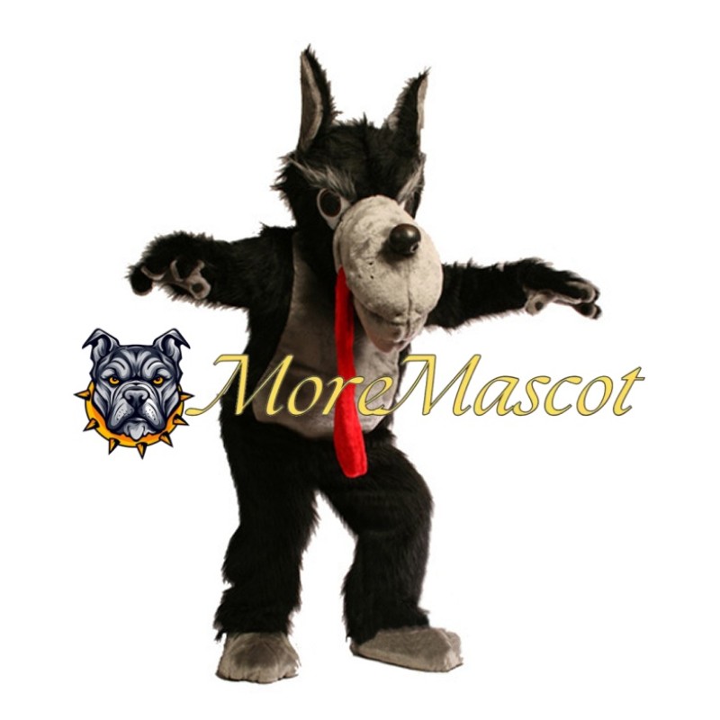 Lively Black Dog Mascot Costume