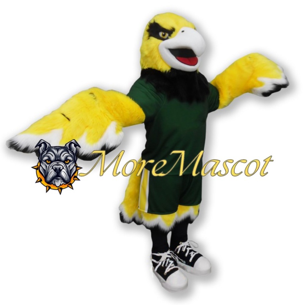 Superb Yellow Eagle Mascot Costume