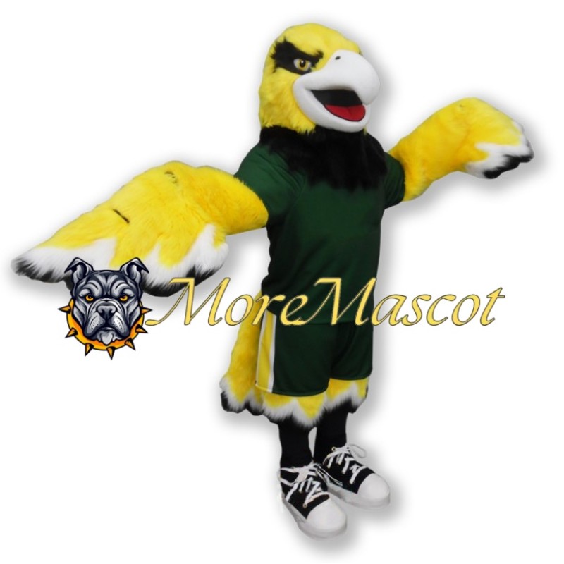 Superb Yellow Eagle Mascot Costume
