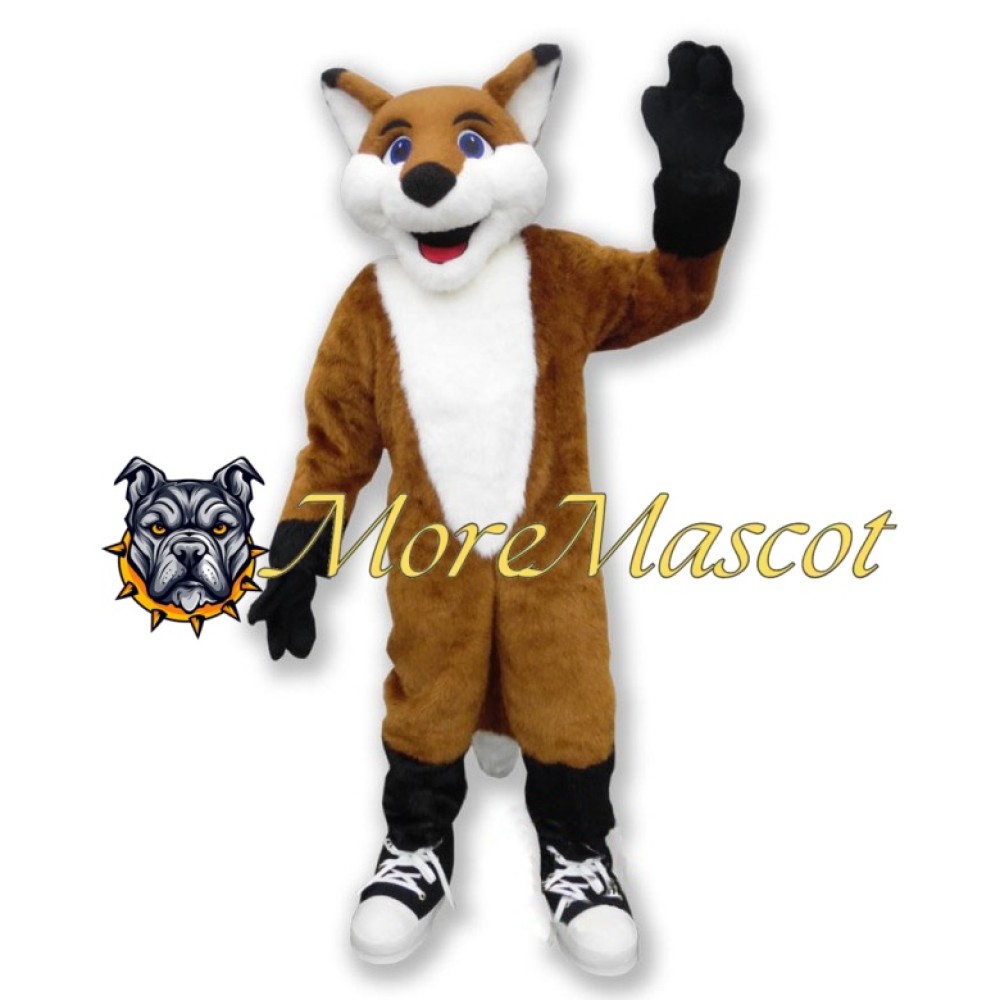 Friendly Adult Fox Mascot Costume