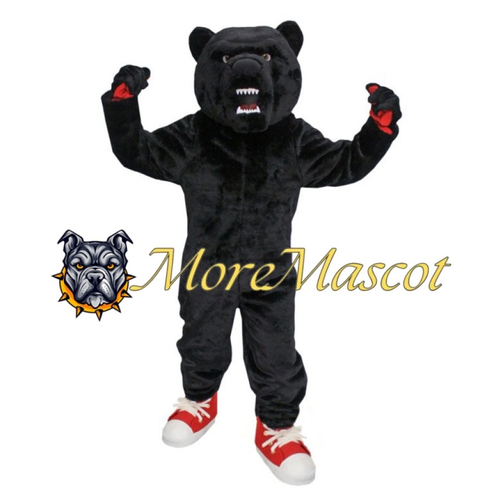 Power Black Bear Mascot Costume