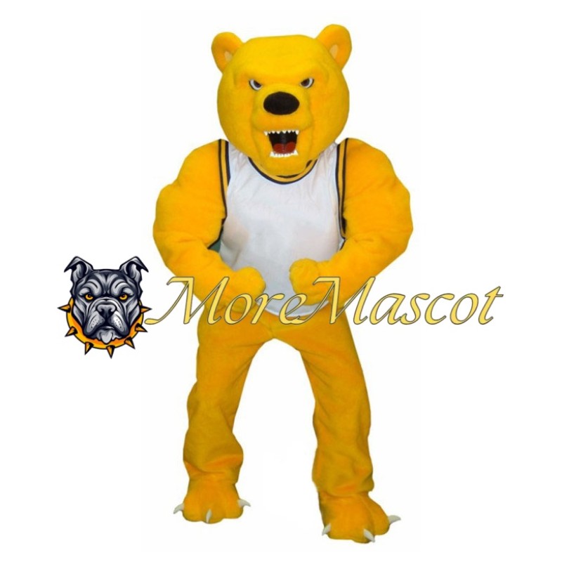 Power Yellow Bear Mascot Costume