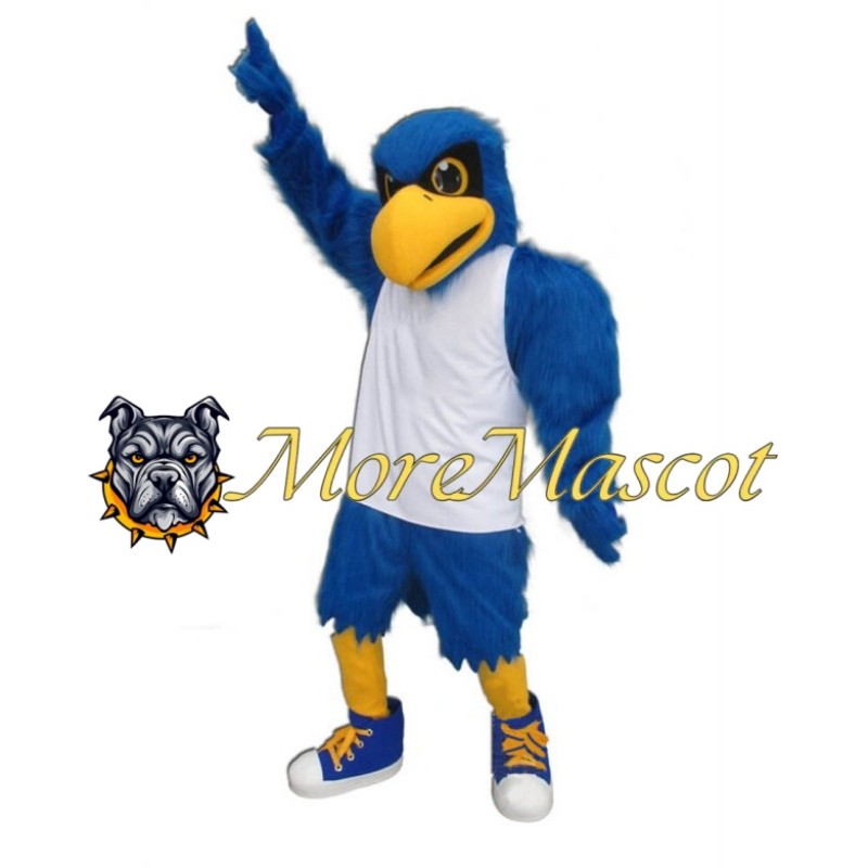 Plush Blue Eagle Mascot Costume