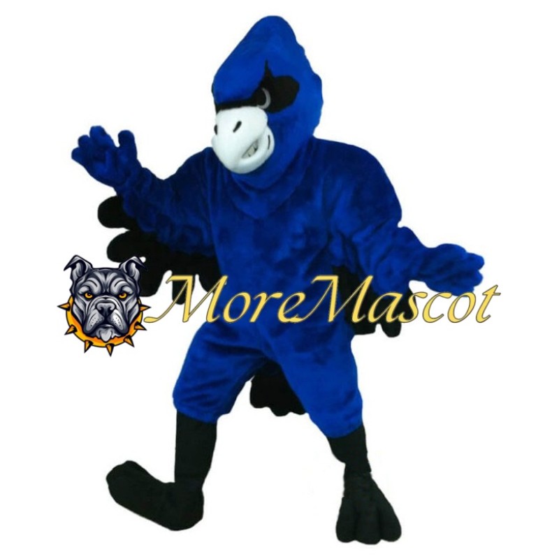 Fierce Blue Hawk Mascot Costume
