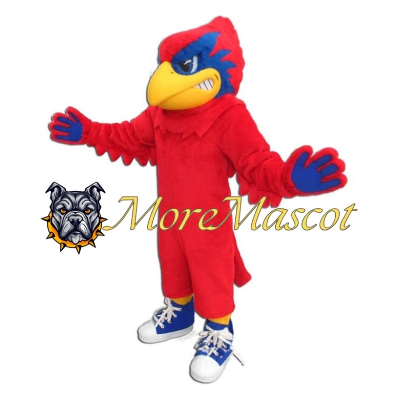 College Red Hawk Mascot Costume
