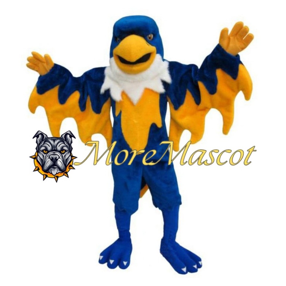 Blue & Yellow Eagle Mascot Costume