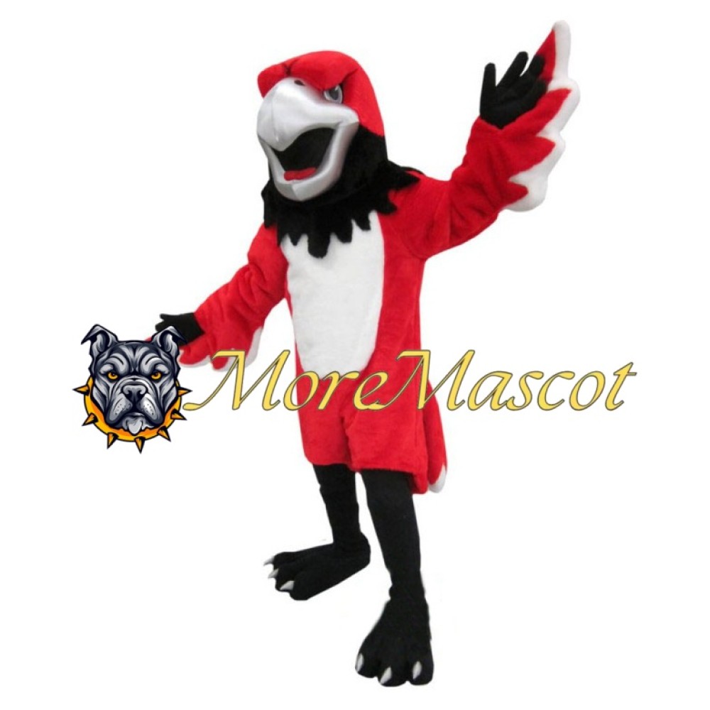 Fierce Red Hawk Mascot Costume