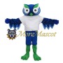 Blue & Green Owl Mascot Costume