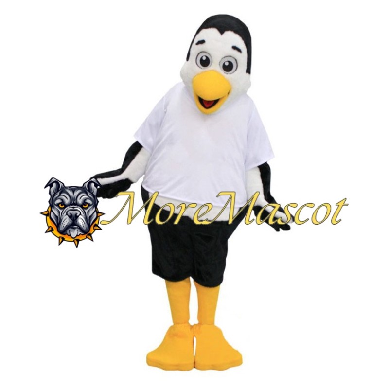 Black and White Bird Mascot Costume