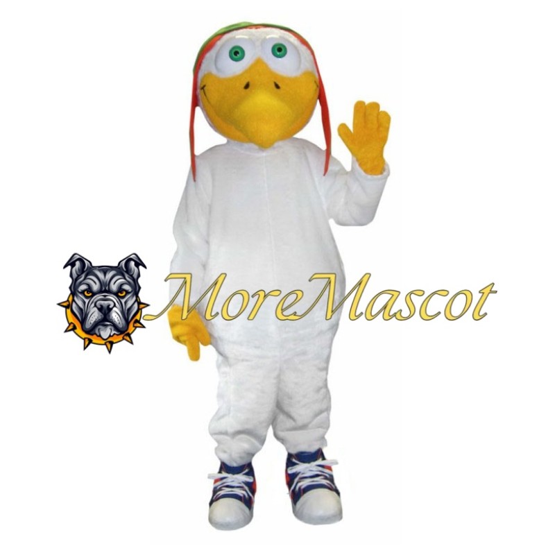 Friendly White Eagle Mascot Costume