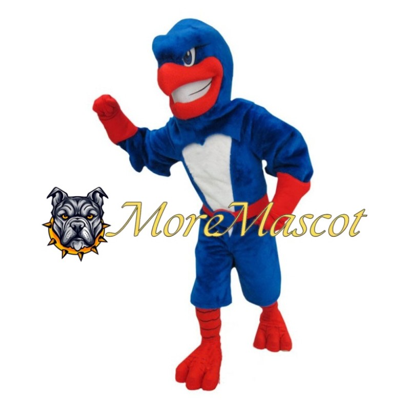 Super Blue Eagle Mascot Costume