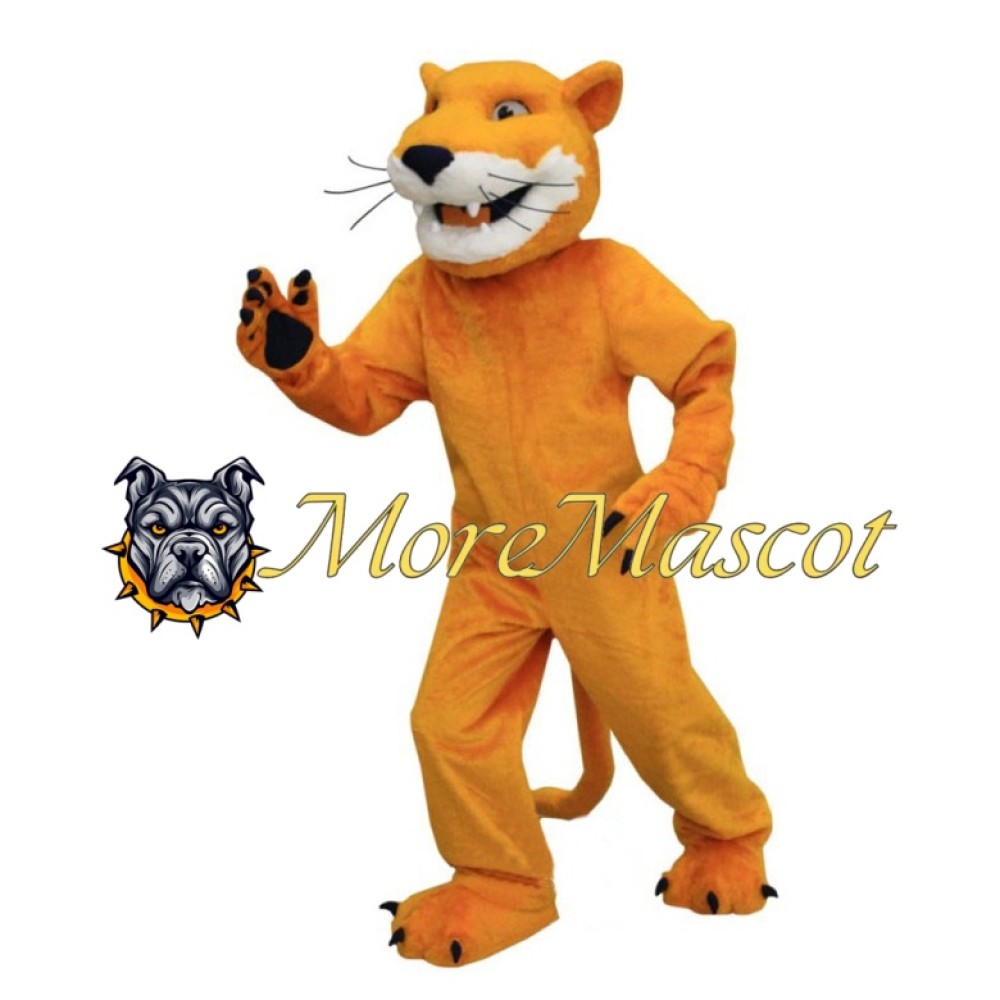 Orange Leopard Mascot Costume