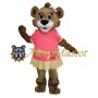 Brown Panther Girl Mascot Costume