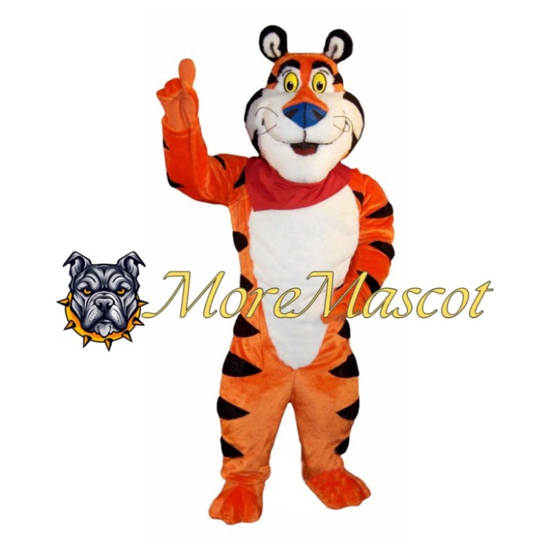 Happy Tiger Adult Mascot Costume
