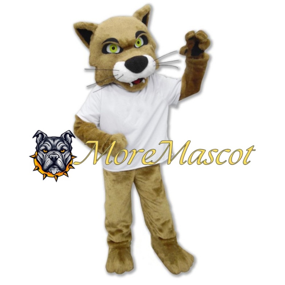 College Brown Leopard Mascot Costume