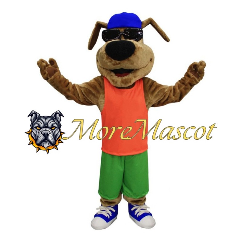 Cool Brown Dog Mascot Costume