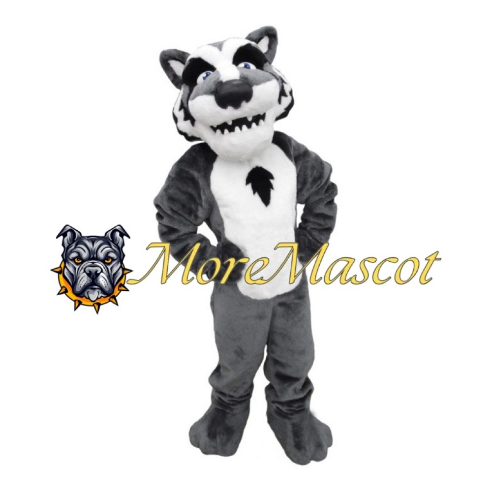 Adult Grey Wolf Mascot Costume