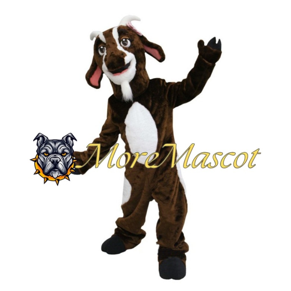 Brown Old Goat Mascot Costume