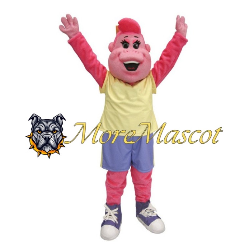 Sport Pink Monkey Mascot Costume