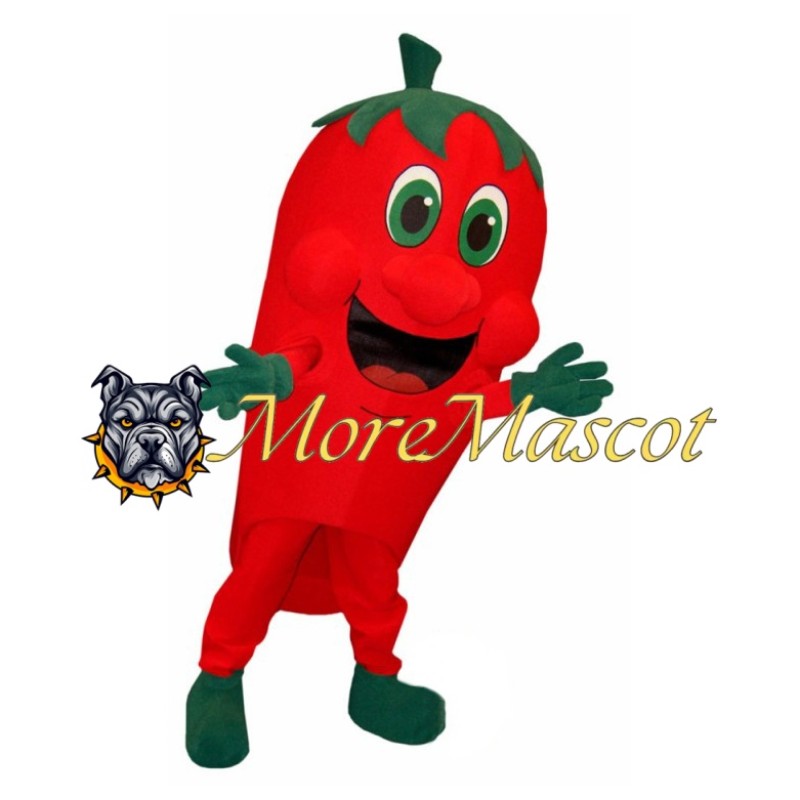 Happy Red Pepper Mascot Costume