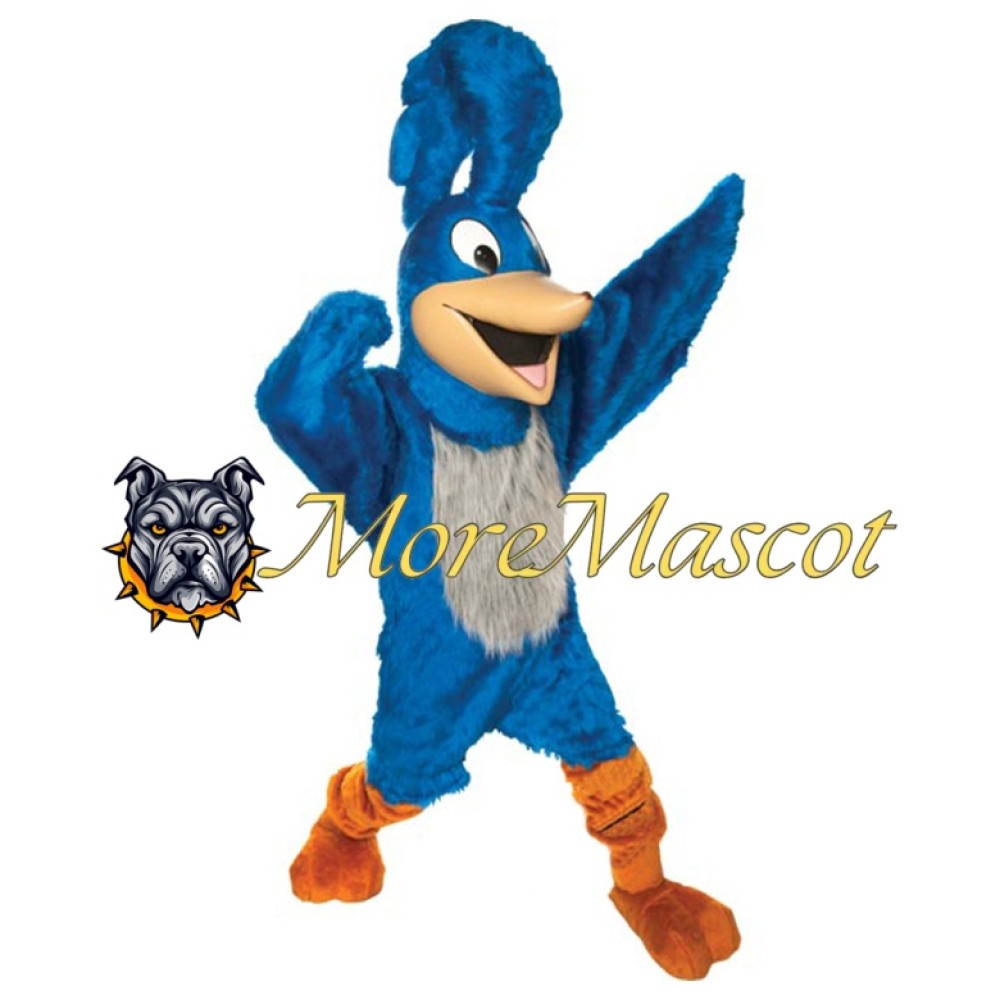 Blue Roadrunner Mascot Costume