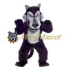 Superb Black Wolf Mascot Costume