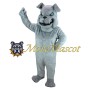 Soft Gray Bulldog Mascot Costume
