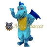 Superb Blue Dragon Mascot Costume