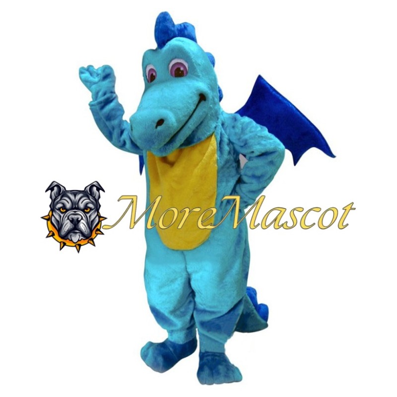 Superb Blue Dragon Mascot Costume