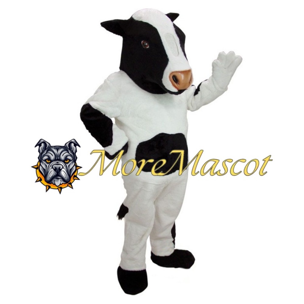 Friendly Cow Mascot Costume