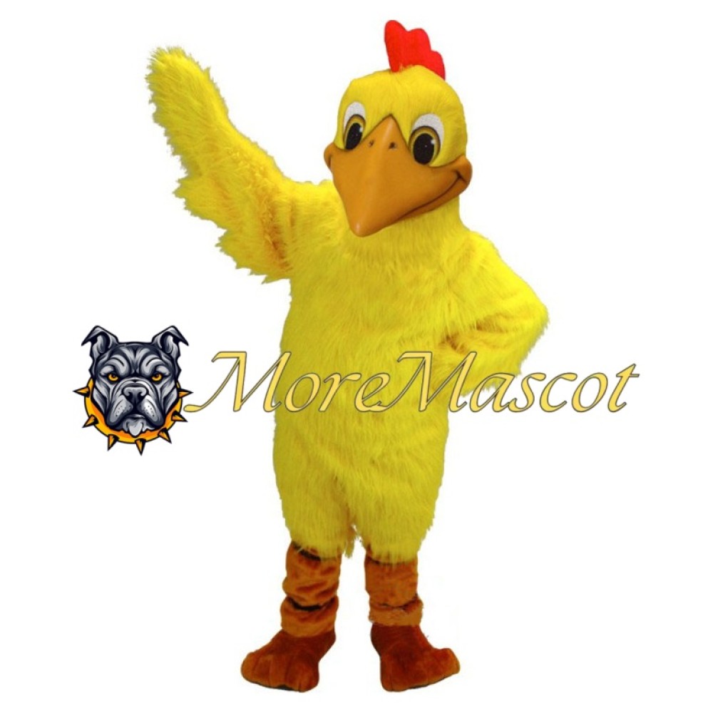 Superb Yellow Chicken Mascot Costume