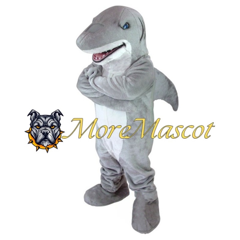 Gray Dolphin Mascot Costume