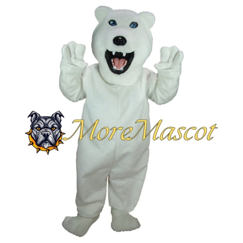 Fierce White Bear Mascot Costume