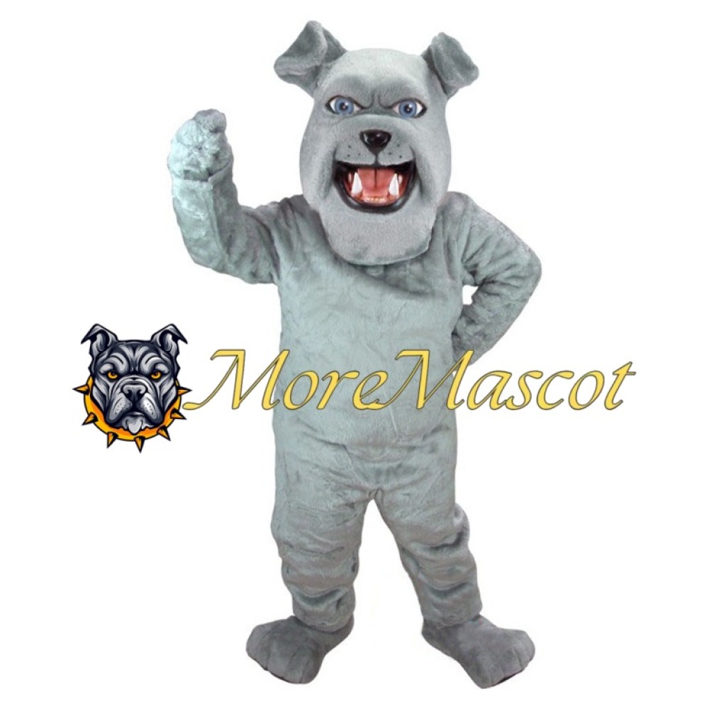 Adult Gray Bulldog Mascot Costume