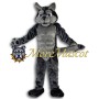 Muscle Grey Wolf Mascot Costume