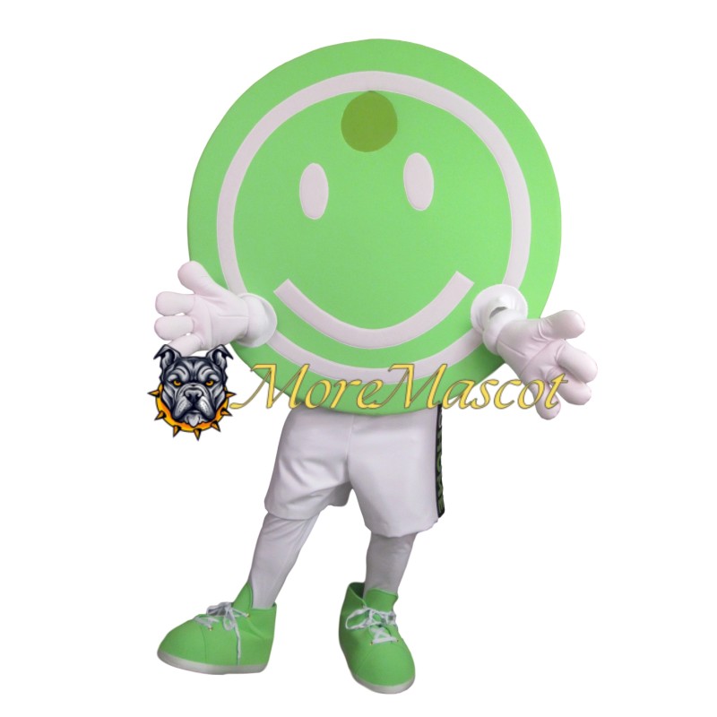 Smiling Face Badge Mascot Costume