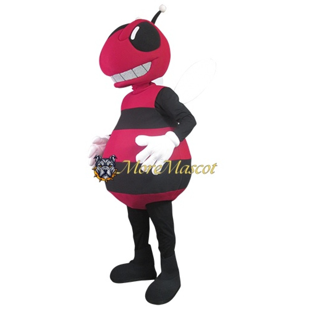 Adult Red Bee Mascot Costume