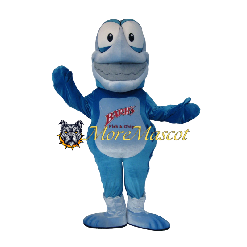 Blue Fish Mascot Costume