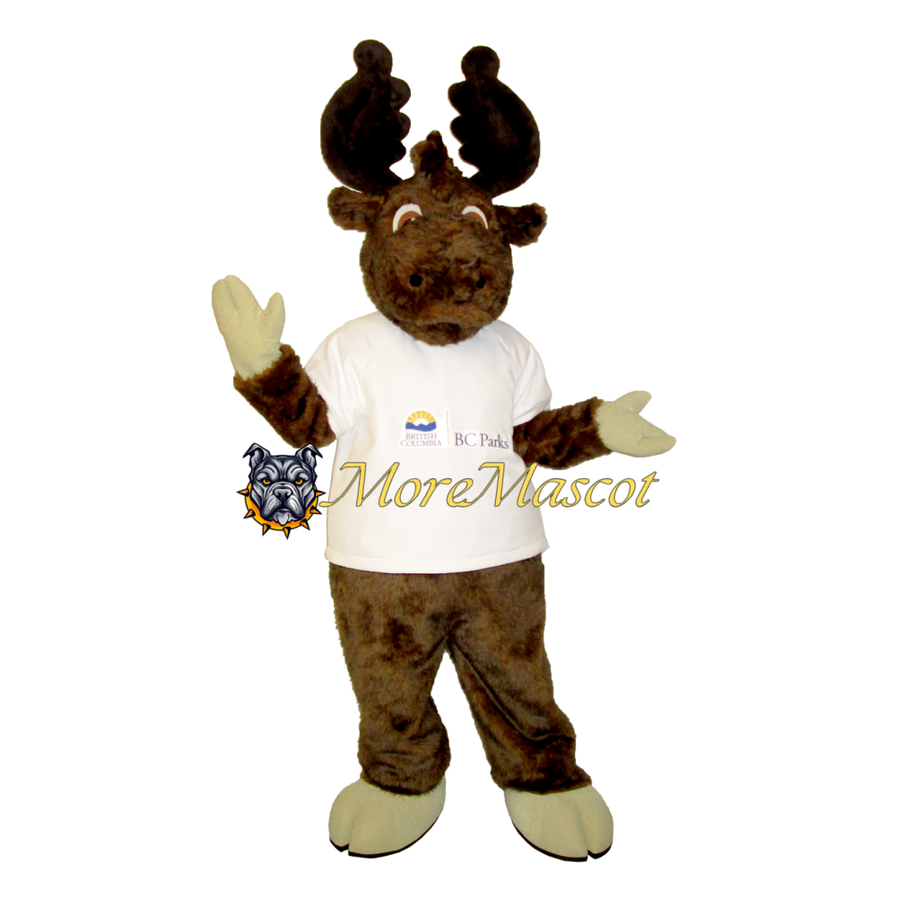 Soft Friendly Moose Mascot Costume