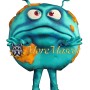 Blue Bacteria Mascot Costume